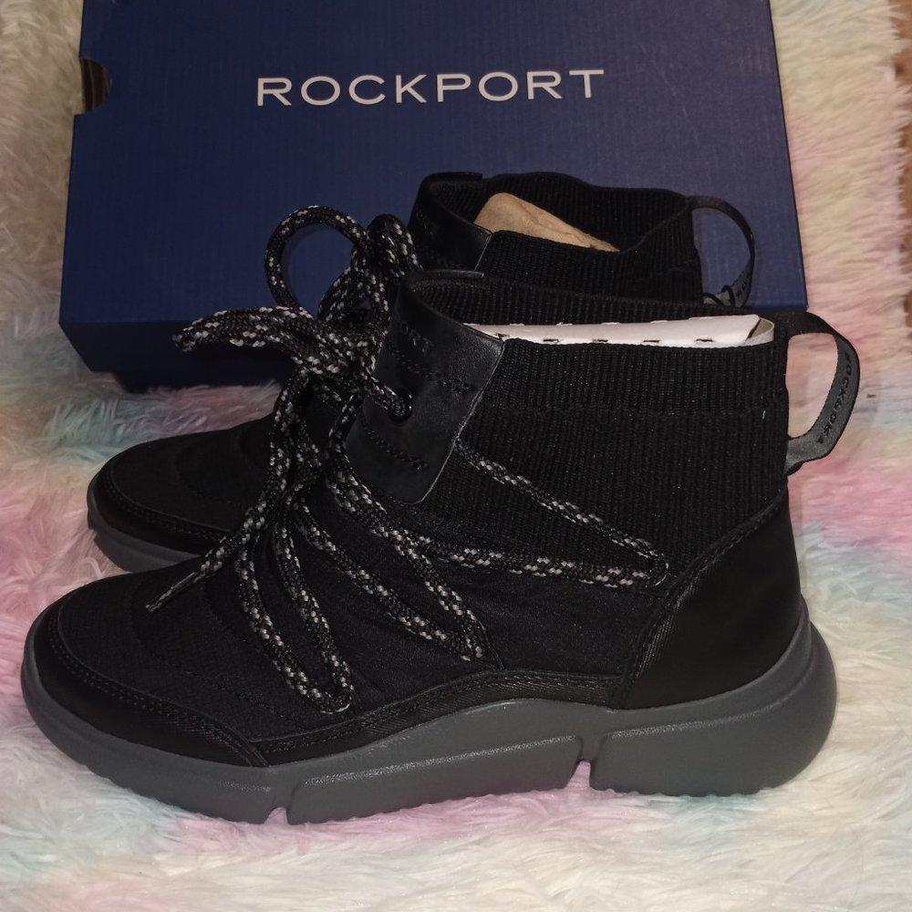 Rockport Black Re W Bungee Bootie Ankle Boots